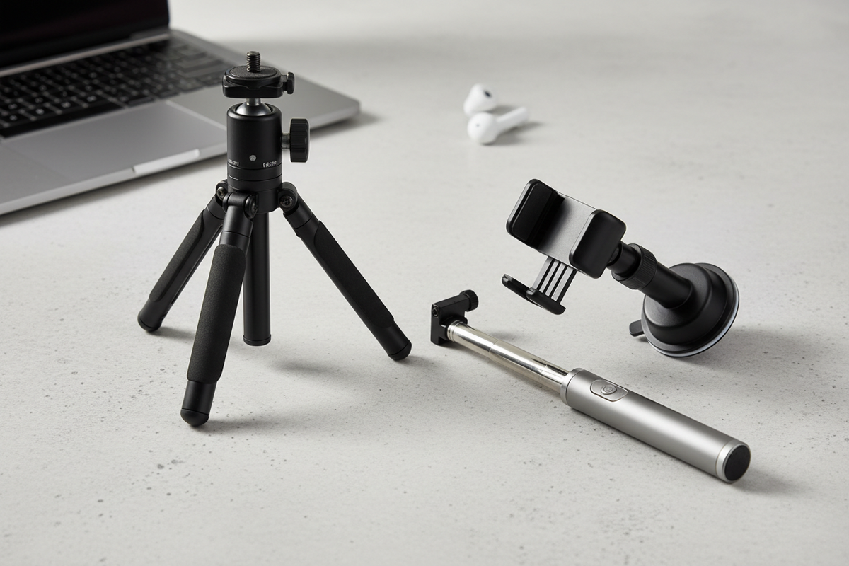Tripod Stands, Mobile Holders and Selfie Sticks