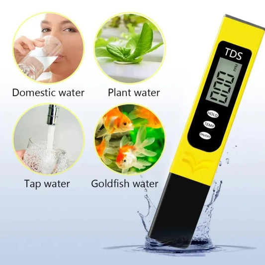 Professional Water Quality Tester Pen Highly Accurate TDS Meter with Backlit LCD Display & Auto-Hold, Portable PPM Meter for Home Tap Water Safety and Pool Testing
