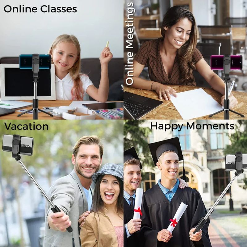 NeePho P170S | Mobile Stand |Selfie Stick | Tripod | Extendable , Bluetooth Remote, Universal Smartphone Mount | Durable Metal Build & Lightweight Design