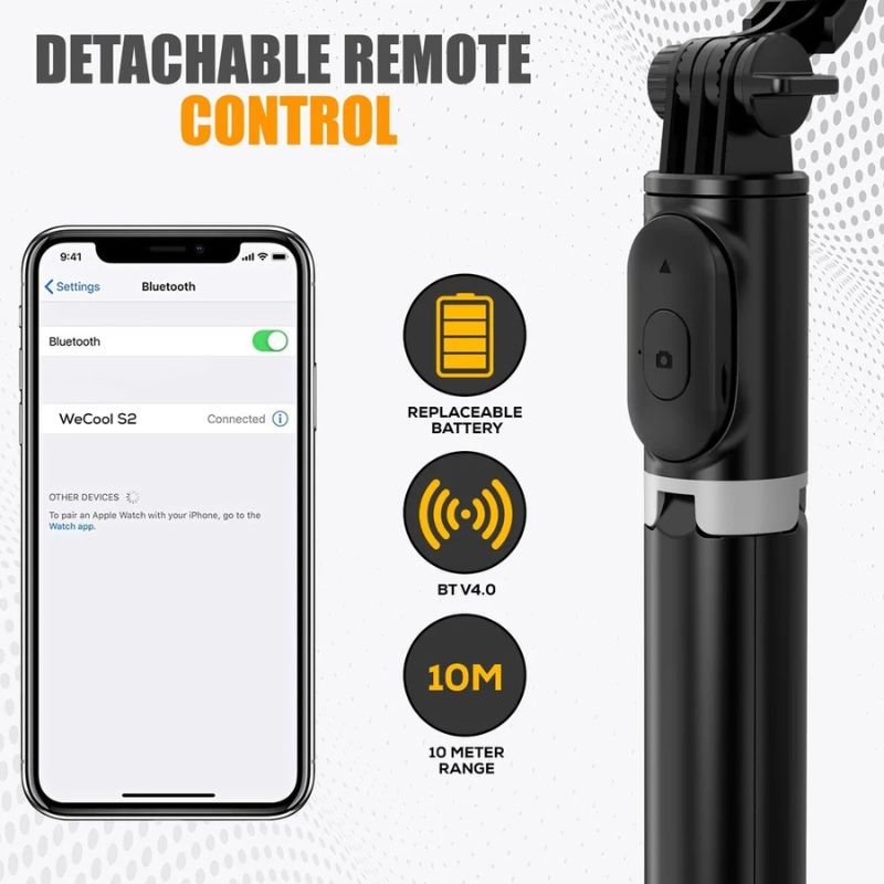NeePho P170S | Mobile Stand |Selfie Stick | Tripod | Extendable , Bluetooth Remote, Universal Smartphone Mount | Durable Metal Build & Lightweight Design