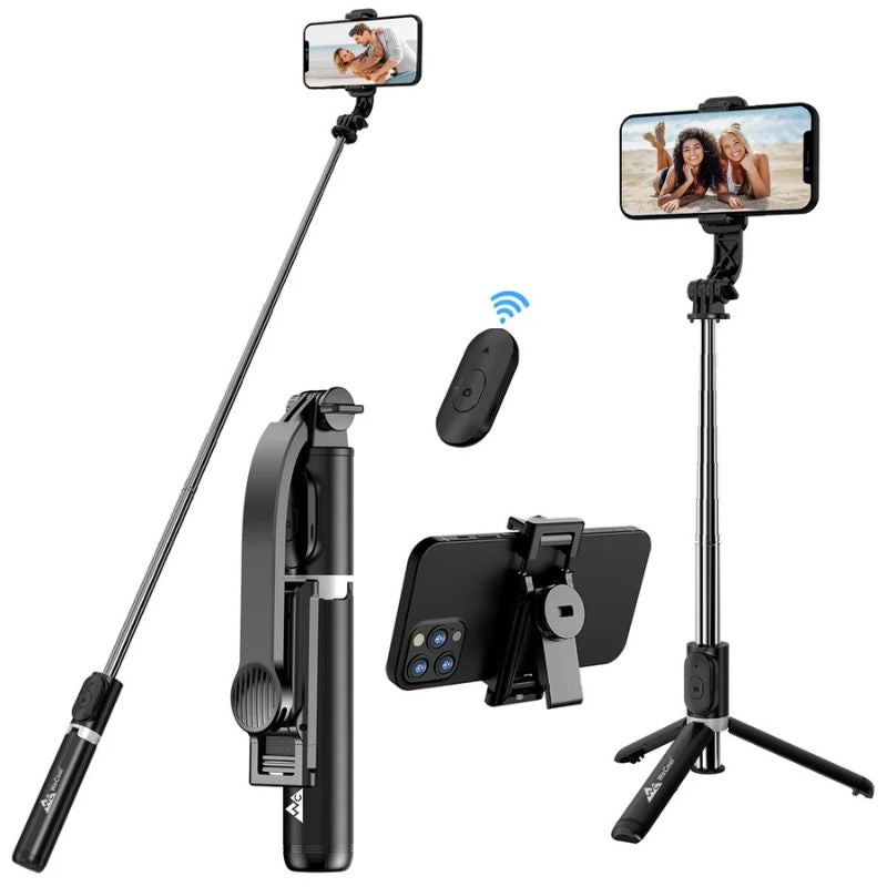 NeePho P170S | Mobile Stand |Selfie Stick | Tripod | Extendable , Bluetooth Remote, Universal Smartphone Mount | Durable Metal Build & Lightweight Design