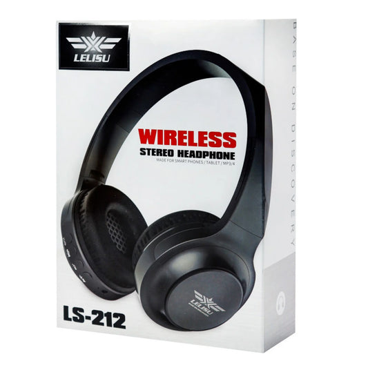 Lelisu LS-212 Wireless Bluetooth Headphones | Deep Bass Over-Ear Headset with Mic for Gaming & Calls