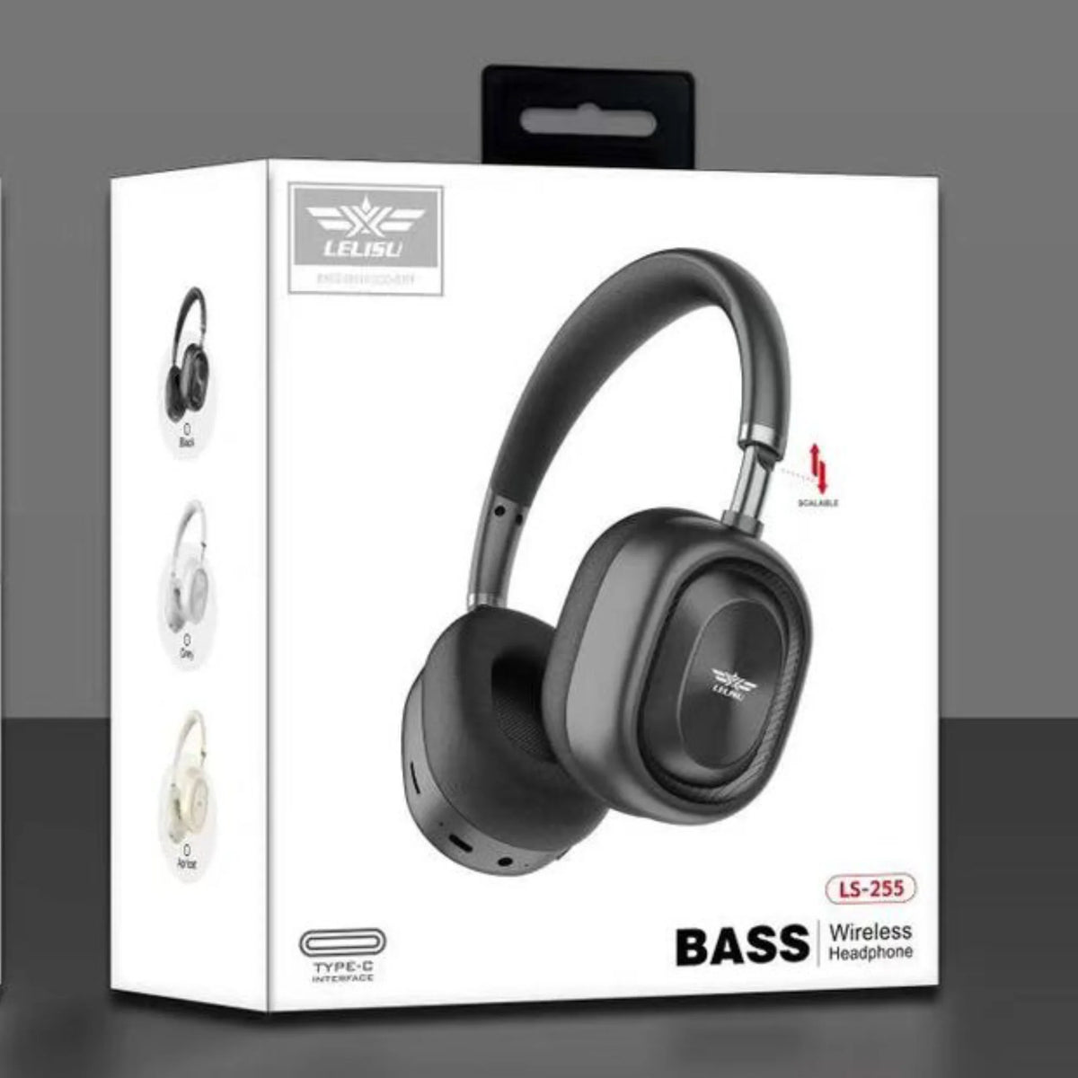 Lelisu LS-255 Wireless Bluetooth Headphones | Heavy Bass Over-Ear Headset with Total Comfort and Type-C Charging Cable