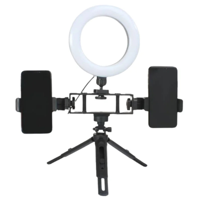 6-Inch Multi-Position Fill Light | Selfie Ring Light with Tripod Stand & Phone Holder | 3 Color Modes | USB Powered | Multicolor