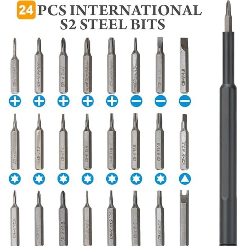 x24 Pieces Screwdriver Set | Electronics, Gadgets, Phones, & Laptop, Household Repair Tool Kit