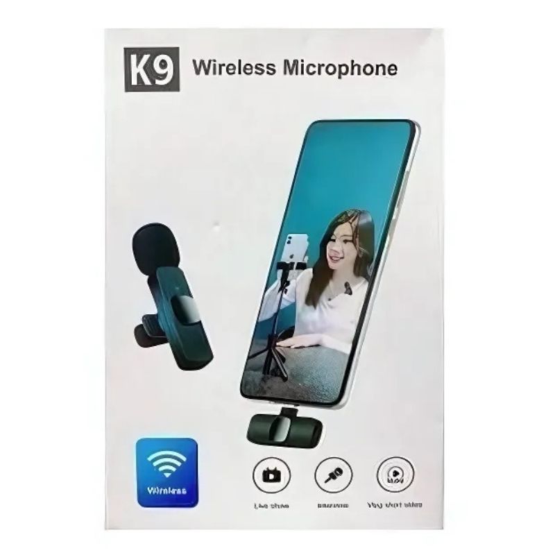 K9 Wireless Collar Microphone | Smart Noise Reduction, Ultra Clear Audio, Plug-and-Play Mic for iOS & Type-C Devices Vlog, Live Stream, & Video