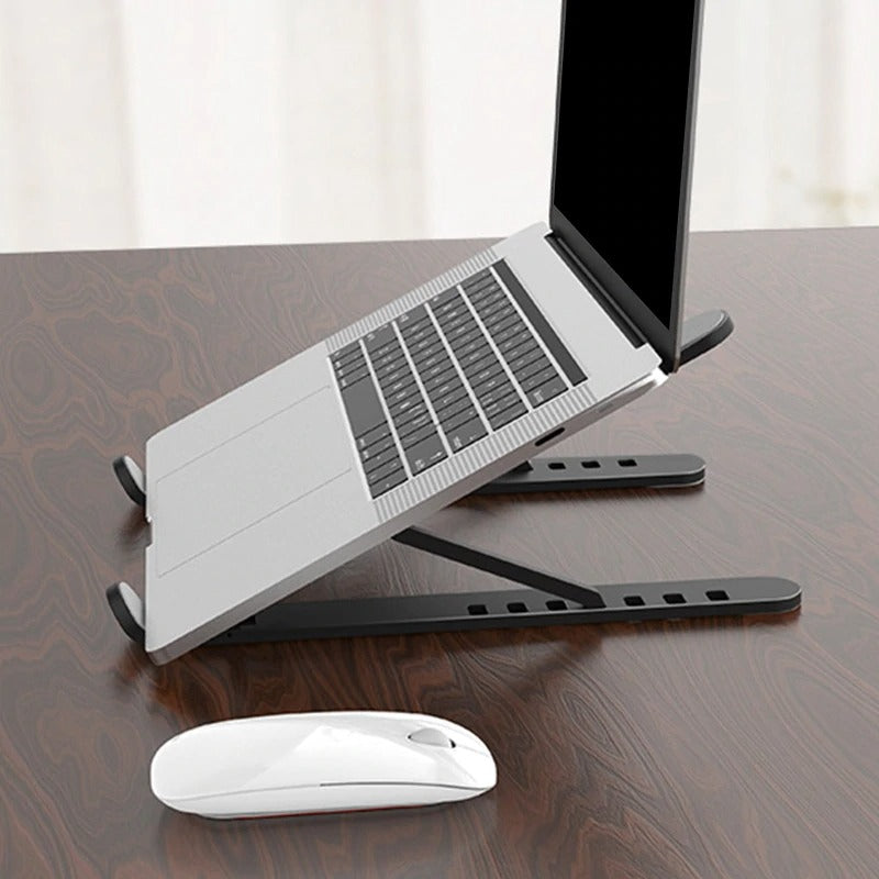 Foldable Plastic Laptop Stand – Lightweight, Portable, Travel Friendly & Adjustable Holder for Home, Desk, Office Uses,
