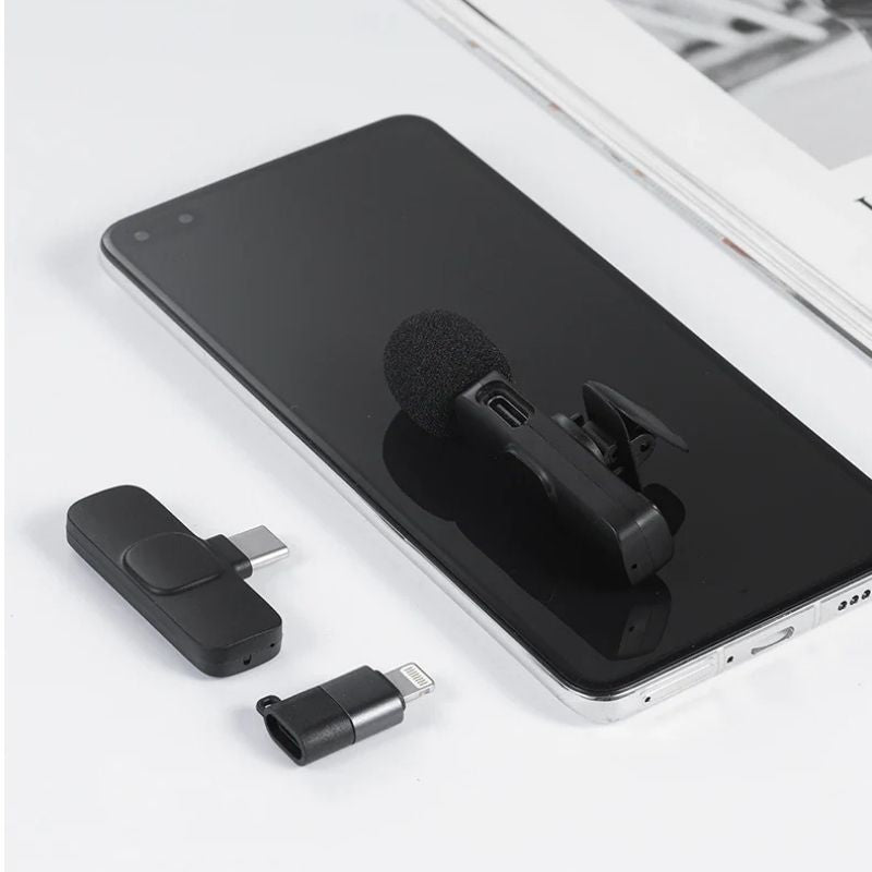 K9 Wireless Collar Microphone | Smart Noise Reduction, Ultra Clear Audio, Plug-and-Play Mic for iOS & Type-C Devices Vlog, Live Stream, & Video