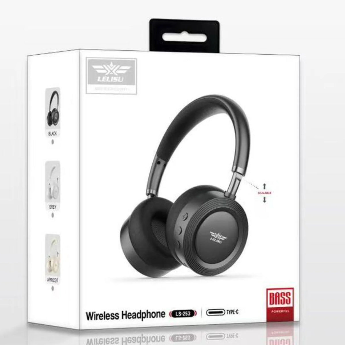 Lelisu LS-253 Wireless Blutooth Headphones | Deep Bass Over-Ear Comfortable Headset with Soft Cushion Earpads with Bilt In Microphone  & Type-C Fast Charging