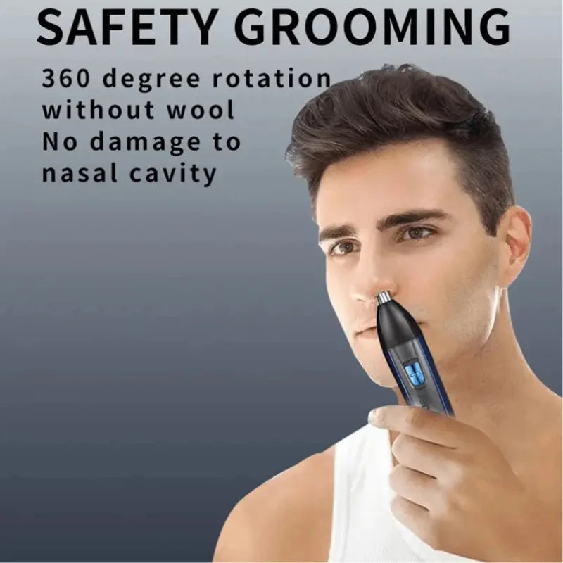 Kemei USB Rechargeable Electric Hair Trimmer Clipper Shaver Model KM 5560 Shaving Machine with Nose Trimmer Attachment