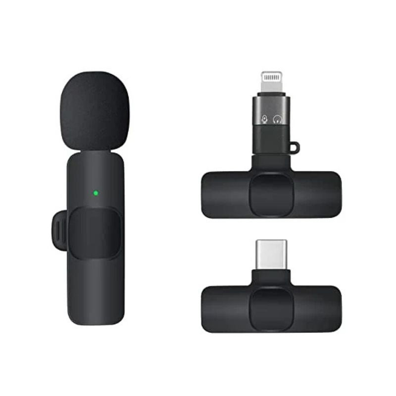 K9 Wireless Collar Microphone | Smart Noise Reduction, Ultra Clear Audio, Plug-and-Play Mic for iOS & Type-C Devices Vlog, Live Stream, & Video