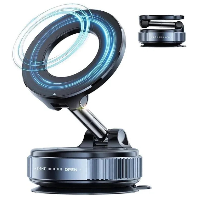 Foldable Magnetic Car Phone Holder Universal | 360° Rotating Suction Mount