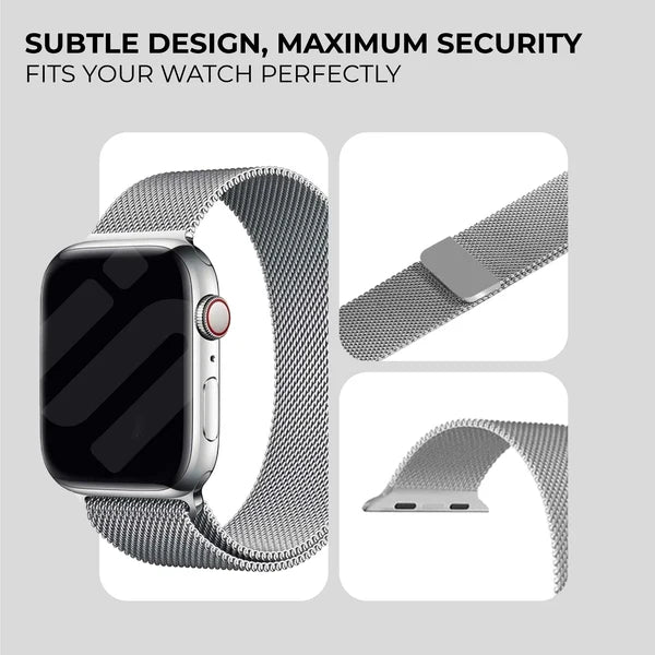 Apple Smart Watch Milanese Strap Silver