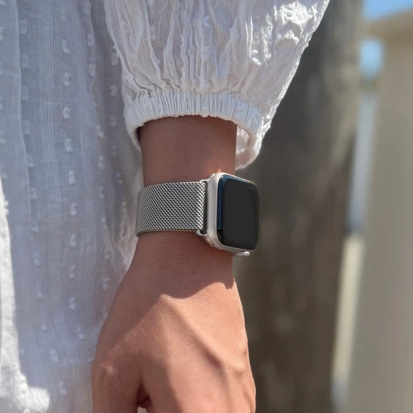 Apple Smart Watch Milanese Strap Silver